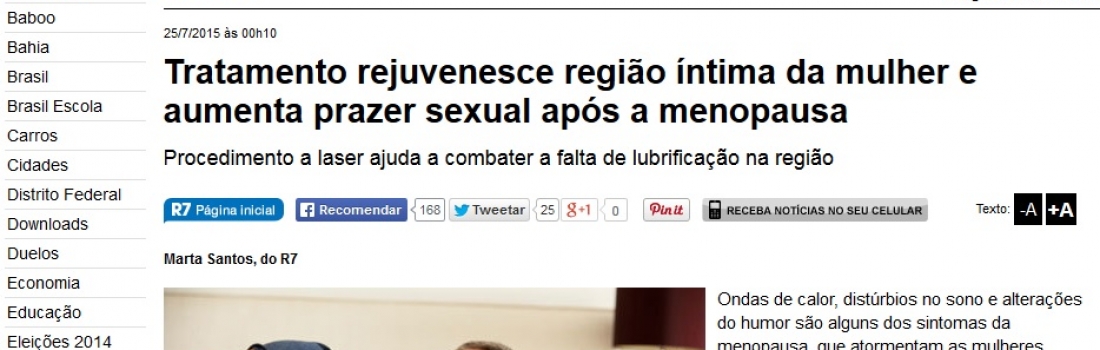 Tratamento rejuvenesce região íntima da mulher e aumenta prazer sexual após a menopausa